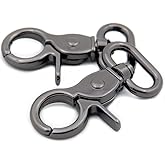 Trigger Snaps, 6 PCS Hook Clasps Oval Swivel Trigger Clips Hooks Clips Snap for Straps Bags Belting Leathercraft (Gunmetal,3/4")