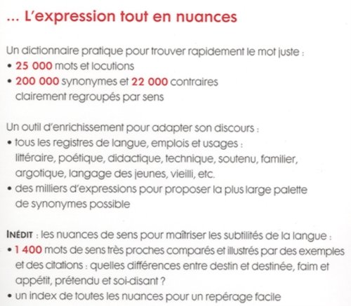 Le Robert Dictionnaire Des Synonymes Nuances Et Contraires Version Reliee Flexi Bound Library Version Usuels Flexi Bound Amazon In Collectif Books