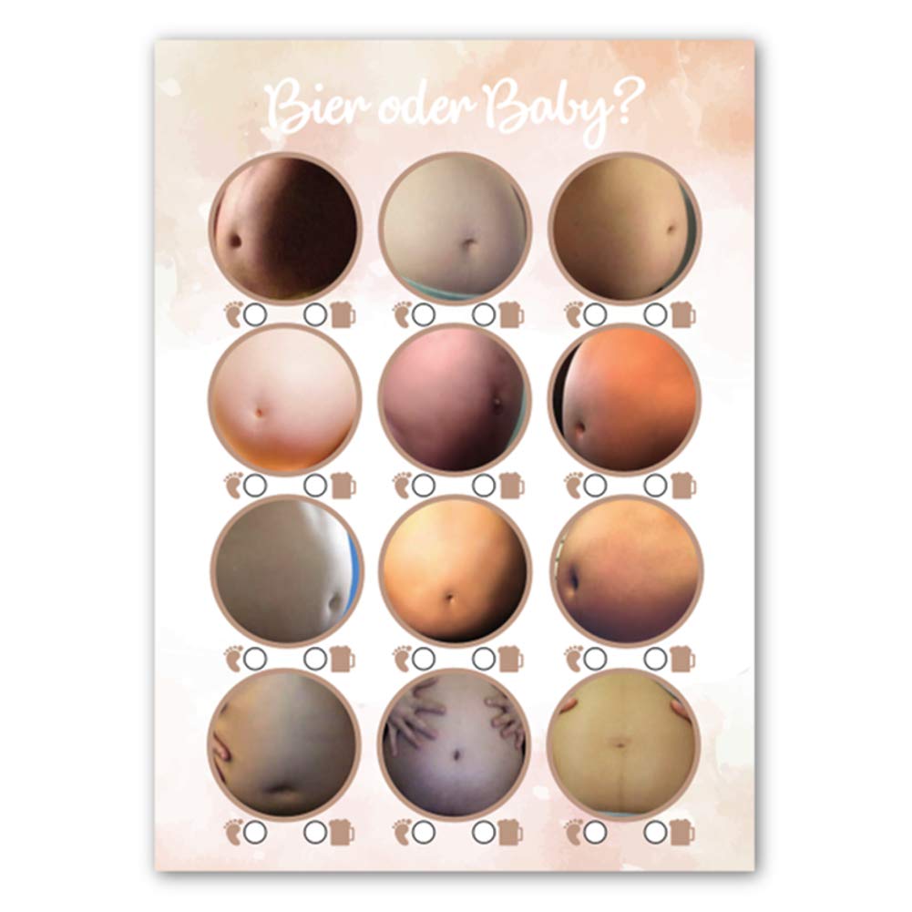 Pandawal baby shower games beer or baby? and guessing cracks. Two fun baby shower party games for girls and boys decoration guessing game (20 playing cards)