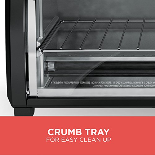 BLACK+DECKER Spacemaker UnderCounter Toaster Oven, Black/Stainless