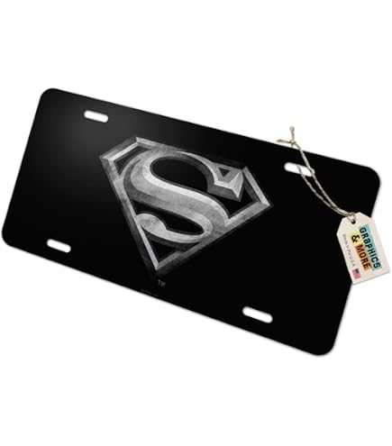 Superman Silver Plastic Chrome License Plate Frame – Made In USA – AJ Brand