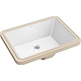 KRAUS Elavo 20.25 in. Rectangular Porcelain Ceramic Undermount Bathroom Sink in White with Overflow Drain, KCU-244