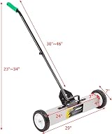 ROVSUN TUFFIOM 24-Inch Rolling Magnetic Pick Up Sweeper 50-LB Capacity view 7