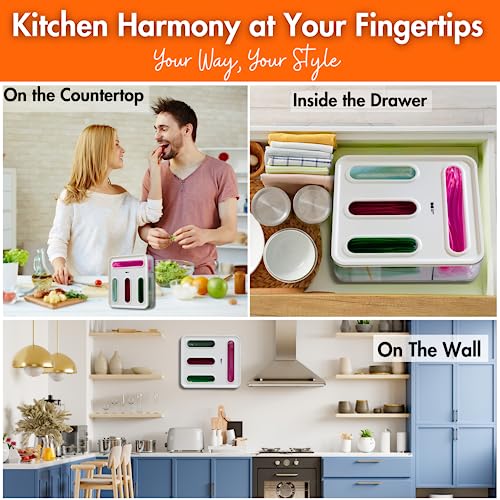 FACTORY GATE Ziplock Bag Organizer Ziploc Bag Organizer Kitchen