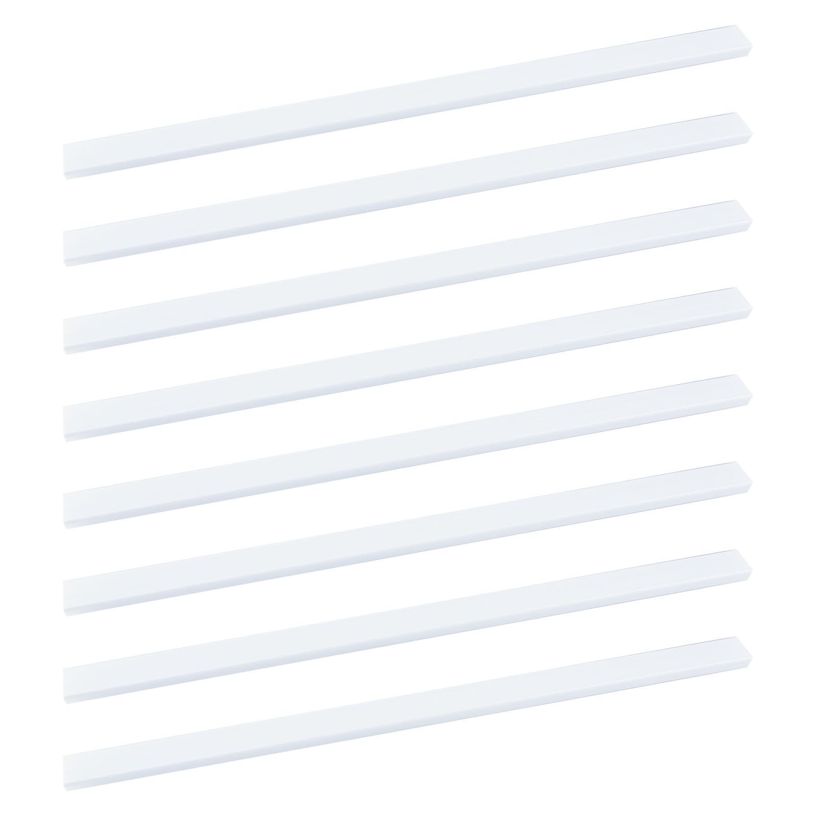 INCREWAY Slip On Cabinet Door Protector, 8PCS White Plastic Edge Guard for Protecting Kitchen Cabinet Stool Foot Rails Chair Rung from Chipping, 16mm