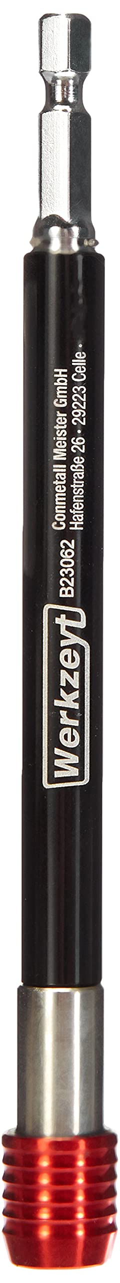 CON:P B23062 Bit Holder Magnetic, Silver/Black/Red, 150 mm