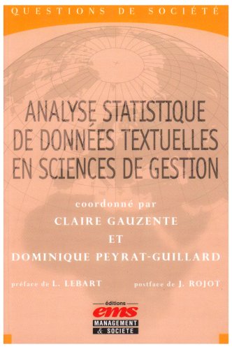 Analyse statistique de données textuelles en sciences de gestion