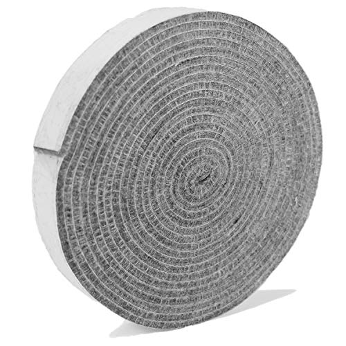 LANUCN BBQ Gasket Self Stick Smoker Seal Synthetic Fiber Tape High Temp Grill Gasket Replacement Fit for Kamado SM/M/Lg/XL Big Green Egg BBQ Accessories Set (15'x7/8''x1/8'' Grey)