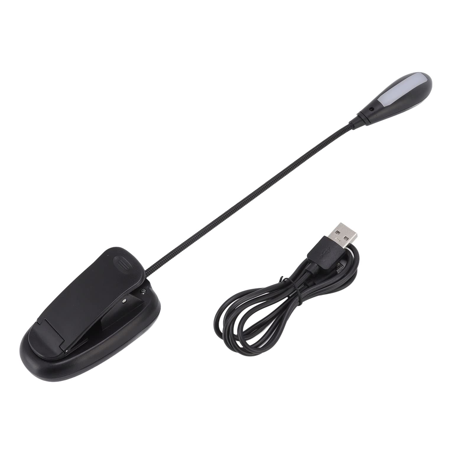 Book Light,USB Rechargeable Reading Light,Clip on Book Light,Eye Protection 3 Color Temp Adjustable LED Bed Reading Light with Flexible Neck for Dormitory Bedroom