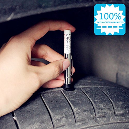 VanFn Tire Tread Depth Gauge, Color Coded Tread Depth Tire Gauge, Automotive Gauges, Gauge Sets (White & Colour)