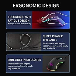 CP3 Gaming Mouse Wired 5000 DPI Adjustable PC