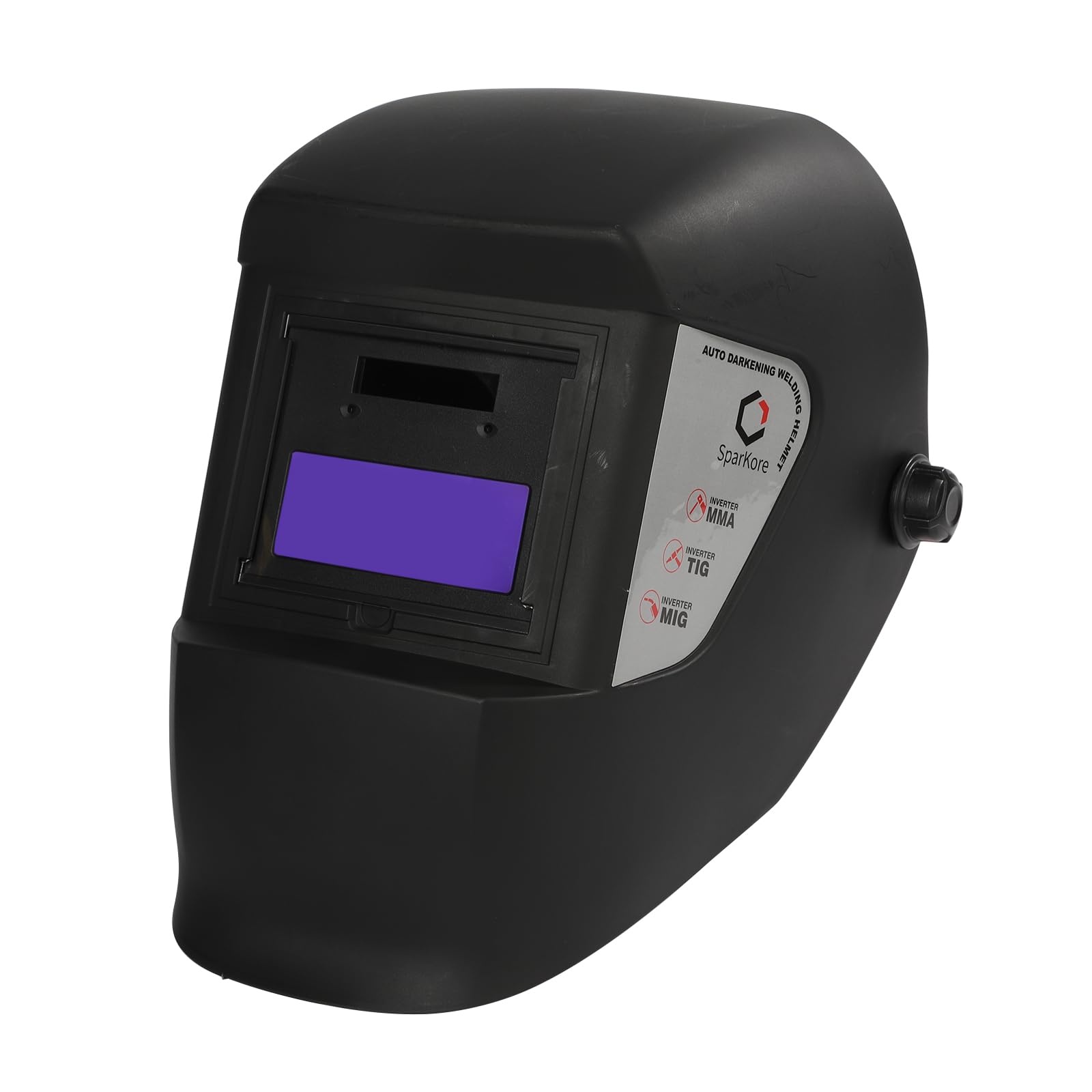 Photo 1 of (see all images) SparKore Welding Helmet True Color Auto Darkening Welding Helmets for Men Wide Shade 4/9-13 for TIG MIG ARC Weld Hood Helmet