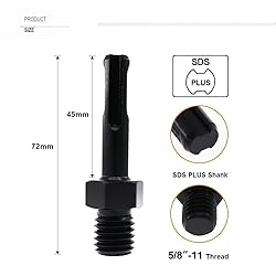 SHDIATOOL Core Drill Bit Adapter 5/8"-11 Thread