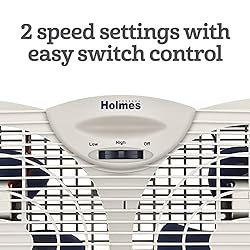 HOLMES Dual Blade Manual Window Fan, White, One Size