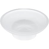 Aomasi Glass Round Soap Holder for Bathroom Shower Sink, Frosted | Substantial Glass Soap Dishes, Anti-slip Thickened Base, Sponges &amp; Brushes Storage, Easy to Clean, Smooth Round Edges