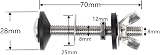 MinLUOCER 2 Pcs Stainless Steel Toilet Cistern Bolts 8mm x 70mm view 2