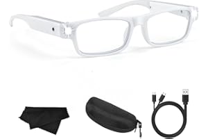 200% Magnifying Glasses with Light, Hands Free Head Magnifier Eyeglasses for Close Work, USB Rechargeable LED Lighted Magnify