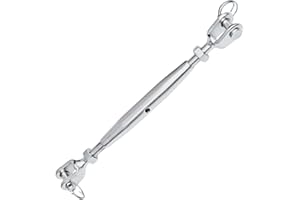 MarineNow Jaw Jaw Closed Body Marine Turnbuckle 316 Stainless Steel Pick Size and Pack Quantity