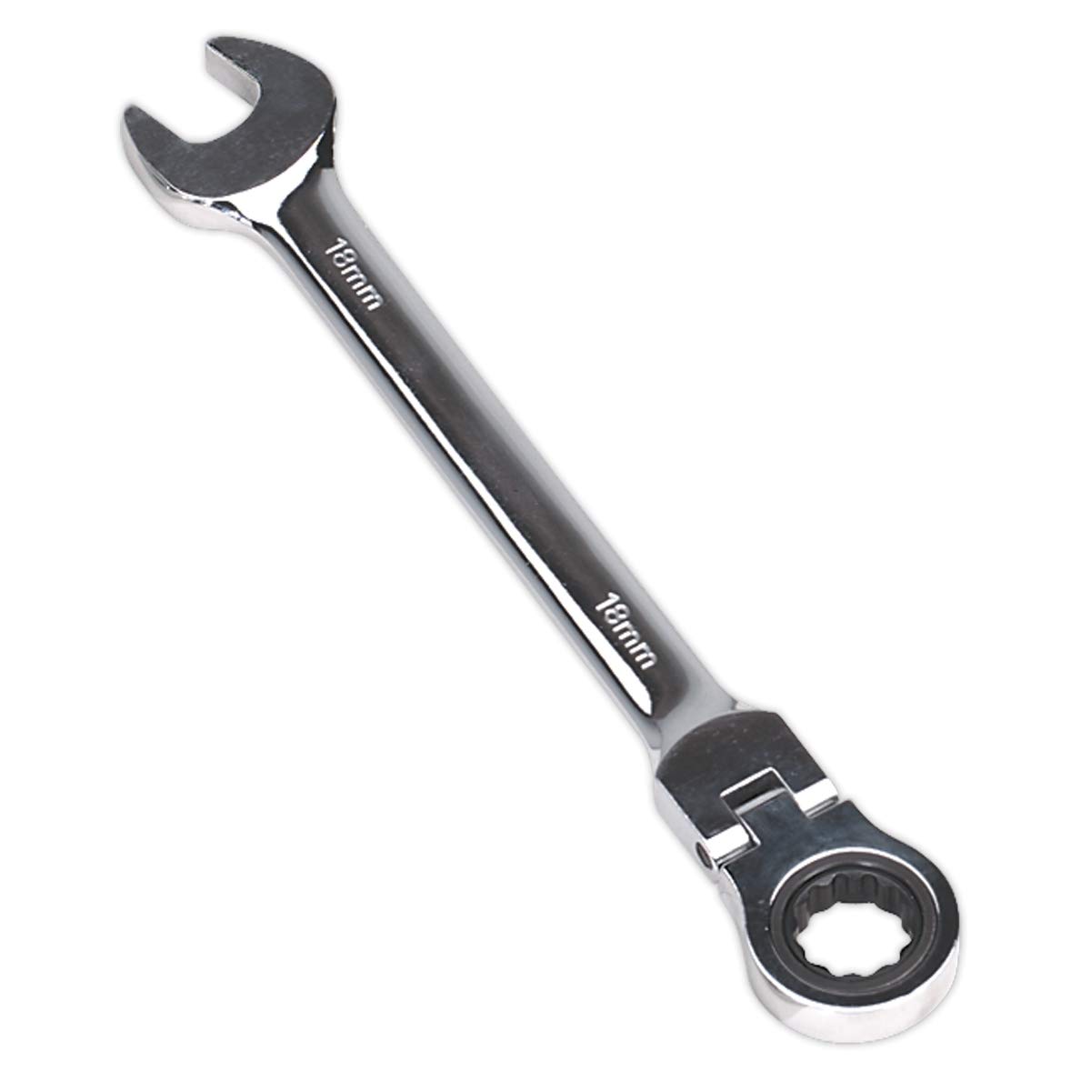 Sealey Fhrcw18 Flexi-Head Ratchet Combination Spanner 18Mm