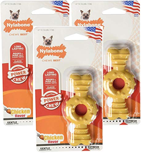Nylabone Durachew Textured Ring Bone Chicken Blister Card Petite