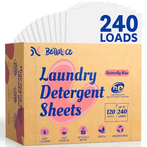 Laundry Detergent Sheets - Laundry Sheets, 240 Loads (Butterfly Kiss)