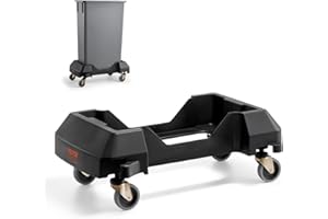 VEVOR Trash Can Dolly, Fit 16/23 Gallon Containers, Slim Trash Can Roller Base with 4 Swivel Wheels, 200lbs Weight Capacity, Smooth & Quiet Rolling Plastic Bin Dolly
