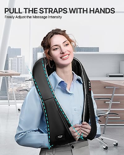 Neck Massager with Heat, 3D Neck Massager Shiatsu Massager for Back Shoulder, Christmas Gifts for Dad Mum, Back Massager for Women Men