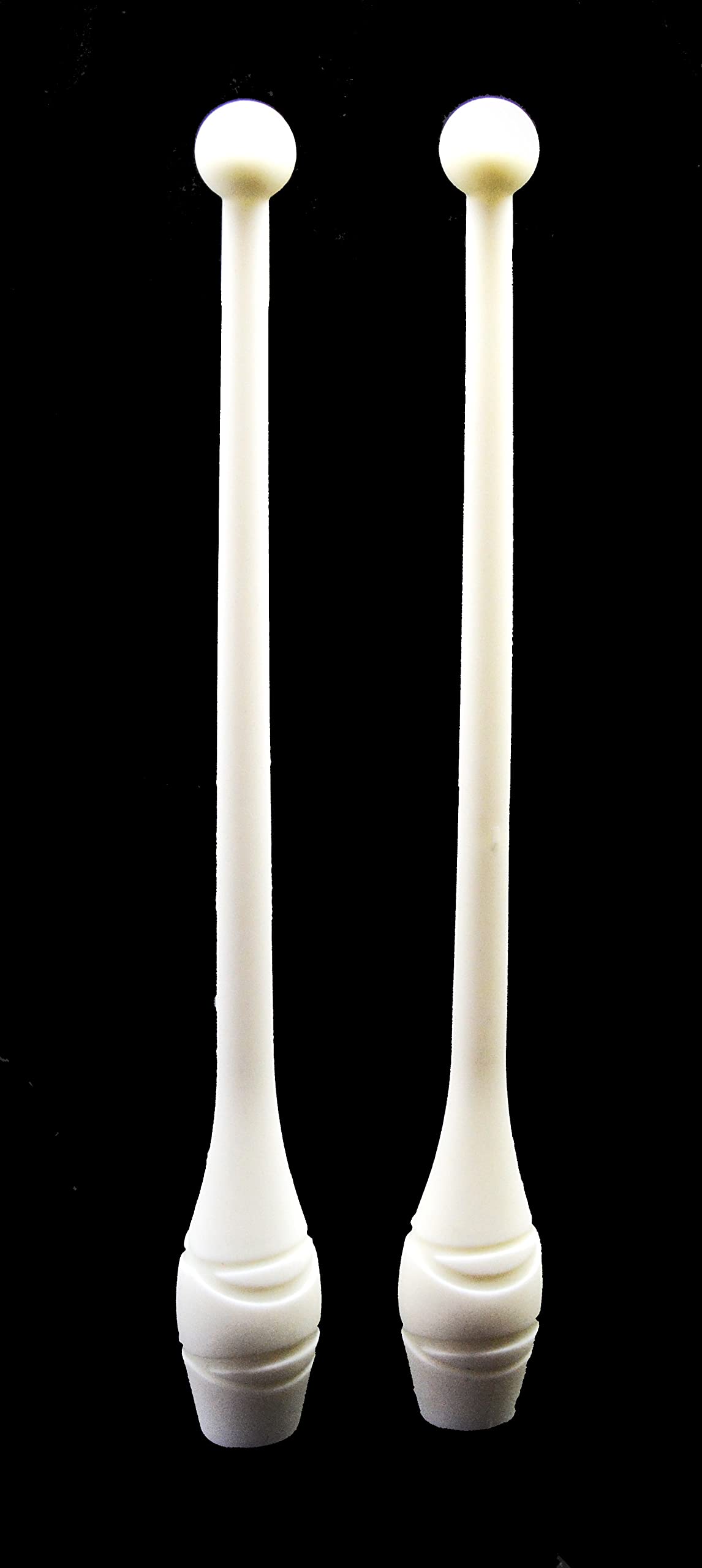 Adults White 2 x Women Gym Sticks (42 cm) (150 g) Gymnastics Equipment Gym Dumbbells for Women Dance Gymnastics, Gym Mazes, Rhythmic Sticks, Beginner Rhythmic Gymnastics