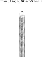 sourcing map M4 x 100mm Threaded Rod 0.7mm Pitch 304 Stainless Steel Studs Bar view 2