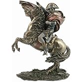 11.38" Napoleon Crossing The St. Bernard Pass Cold Cast Bronze Statue