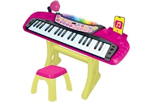 Barbie Teclado Musical Fabuloso com Microfone e Banquinho
