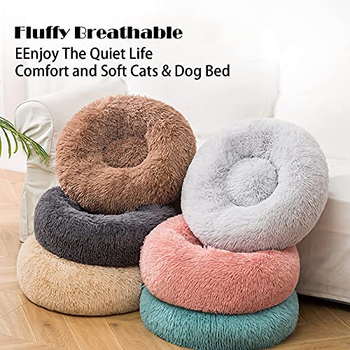 Calming Dog Bed, Dog Beds for Medium Dogs, Small & Large Donut Pet Bed