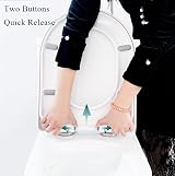 Vivo Technologies D Shape Soft Close Quick Release Toilet Seat Top Fix White view 5