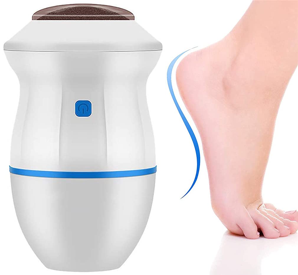 Portable Electric Foot Grinder, Electric Foot Callus Remover Electric Vacuum Adsorption Foot Grinder, Foot Heel Repair Electric Foot File Pedicure Foot Care Tool for Dead, Hard Cracked Dry Skin (Blue)