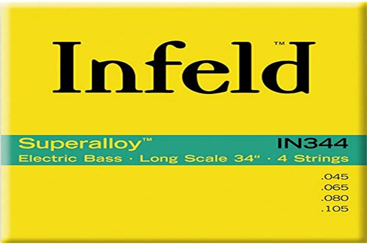 Thomastik 682854 Infeld Saiten für E-Bass Superalloy Round Wound Long Scale, Satz IN 344 4-string long Scale 34 Zoll Natural