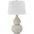 Signature Design by Ashley Saffi 31" Ceramic Table Lamp with Double Gourd Base, Cream