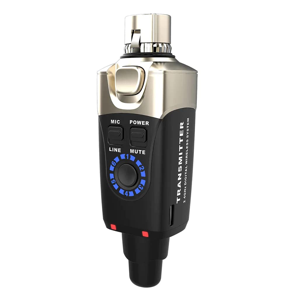 Xvive U3 Wireless Microphone System 2.4GHz Wireless XLR Transmitter for Dynamic Microphone, Audio Mixer, PA System (U3 Transmitter Only)