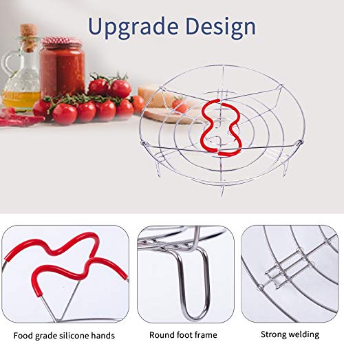 QMT Canning Rack, Stainless Steel Canning Jar Rack with Silicone Handle