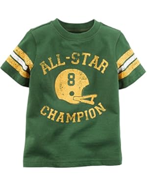 Boy S/s Varsity Tee; Forest Green;