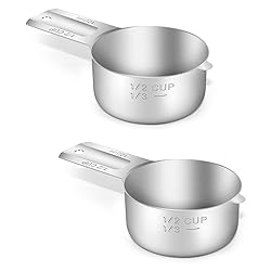 BERYLER 2PCS 1/2Cup (120ml, 4oz) Single Measuring