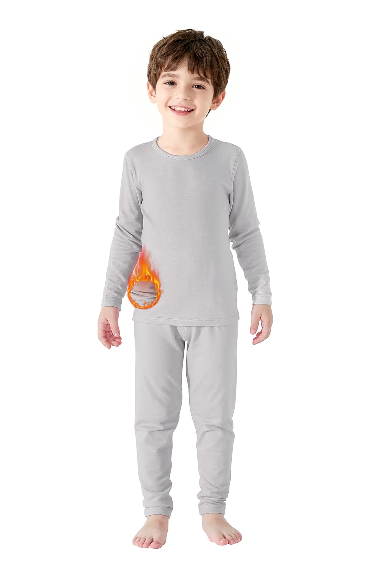 Zando Girls Thermal Underwear Set for Kids 2T-3T