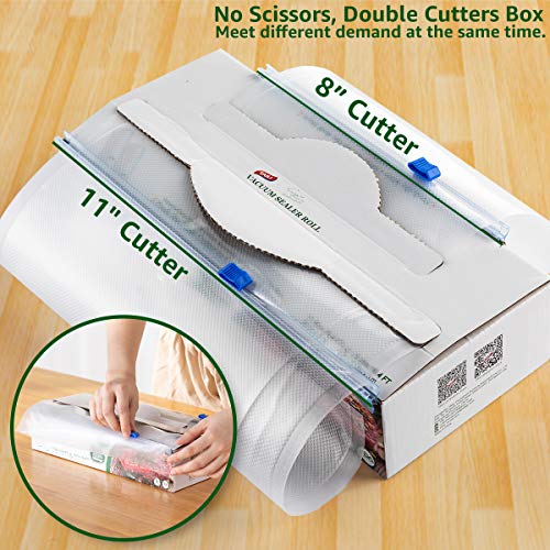 TAILI Food Saver Vacuum Sealer Bags Rolls Food Saver Bags 6 Packs 8