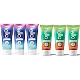 hello Dragon Dazzle Blue Raspberry and Mermaid Orange Dreamsicle Kids Toothpaste with Fluoride, Ages 2+, Pack of 3, 4.2 OZ Tubes (6 Total)