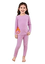 Zando Girls Thermal Underwear Set for Kids 5T-6T