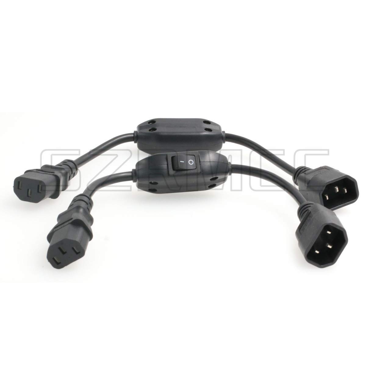 SZRMCC Power Cord Cable IEC 320 C14 to C13 PDU UPS Power Extension Cable with On Off Switch 10A (2pcs)