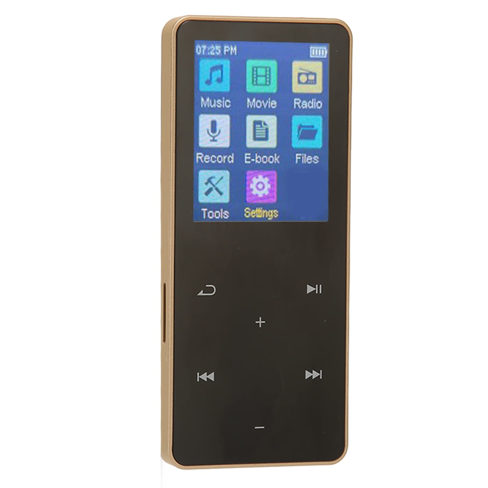 8GB Mp3 Player with Bluetooth, Music Player for Kids Students Seniors, Digital Audio Players Portable HiFi Sound Mp3 Music Player, Gifts (Gold)
