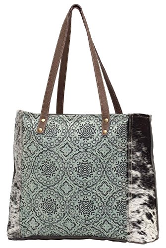 Myra Bags Floral Chic Upcycled Canvas Tote Bag S-0933
