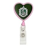 Harry Potter Slytherin Painted Crest Heart Lanyard