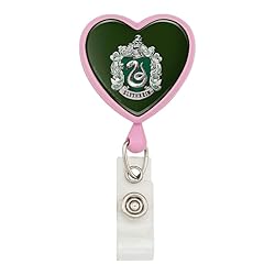 Harry Potter Slytherin Painted Crest Heart Lanyard