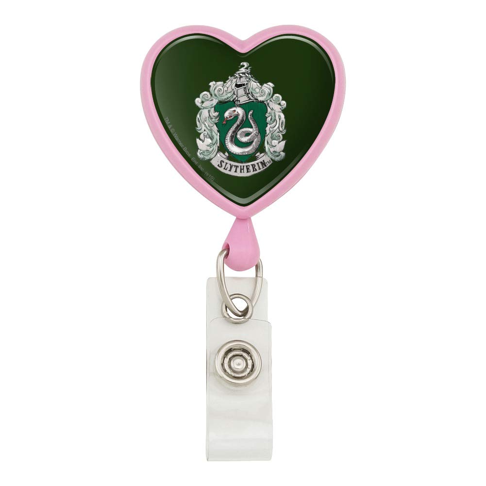 Harry Potter Slytherin Painted Crest Heart Lanyard